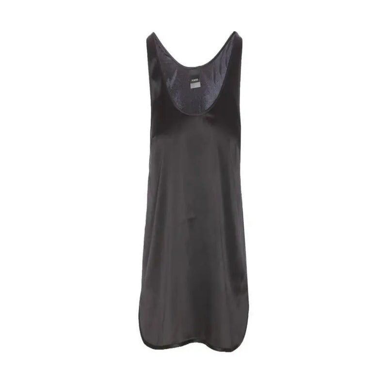 Pinko Black Silk Tank Top for Women Spring Summer Collection