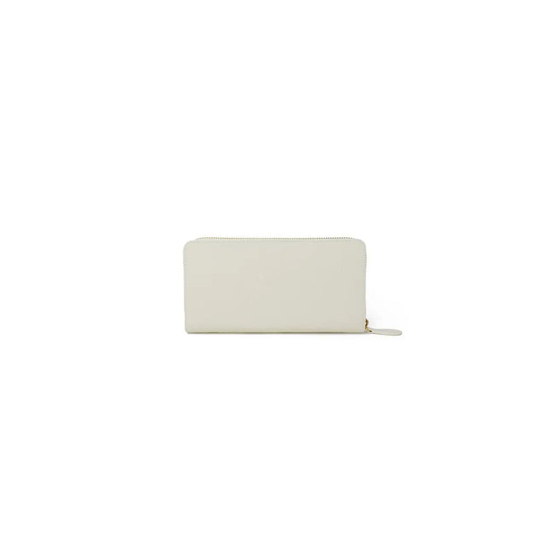 Pinko women beige leather zip around wallet with minimalist design and subtle gold zipper pull in 10x20x2.5 cm size