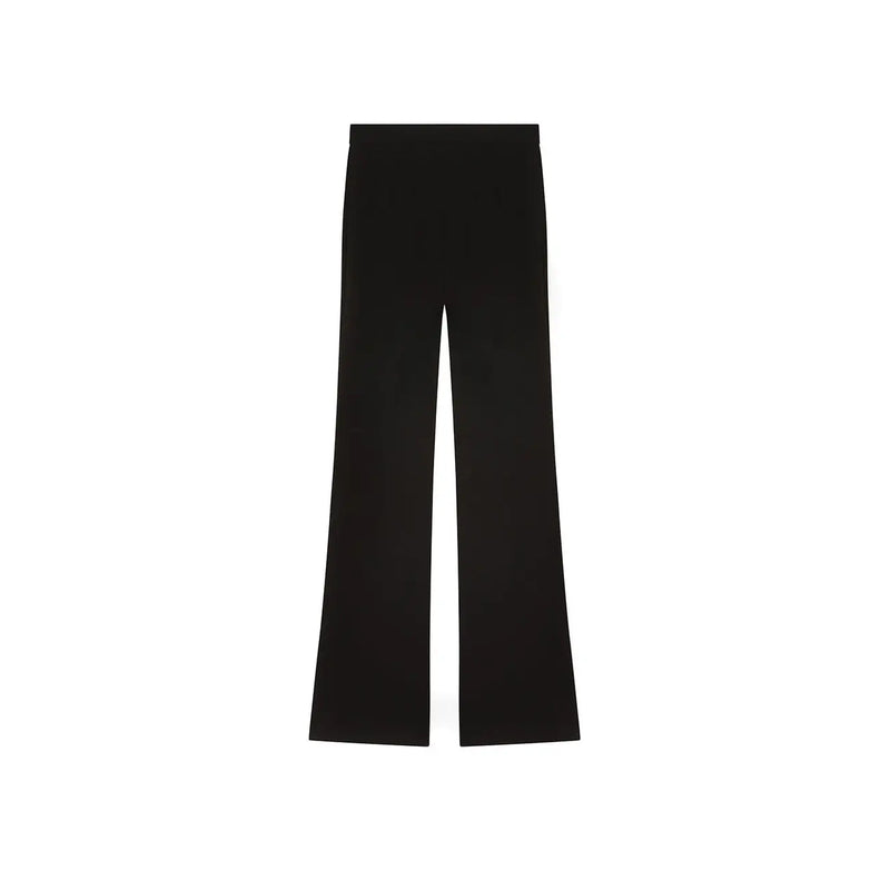 Pinko women black high-waisted wide-leg viscose trousers with a sleek silhouette for fall winter wear