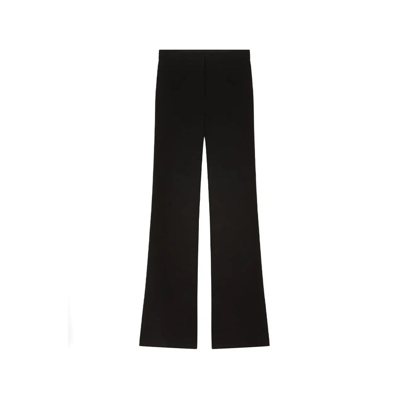 Pinko women black high-waisted viscose trousers slim fit with sleek fabric finish for fall winter wear