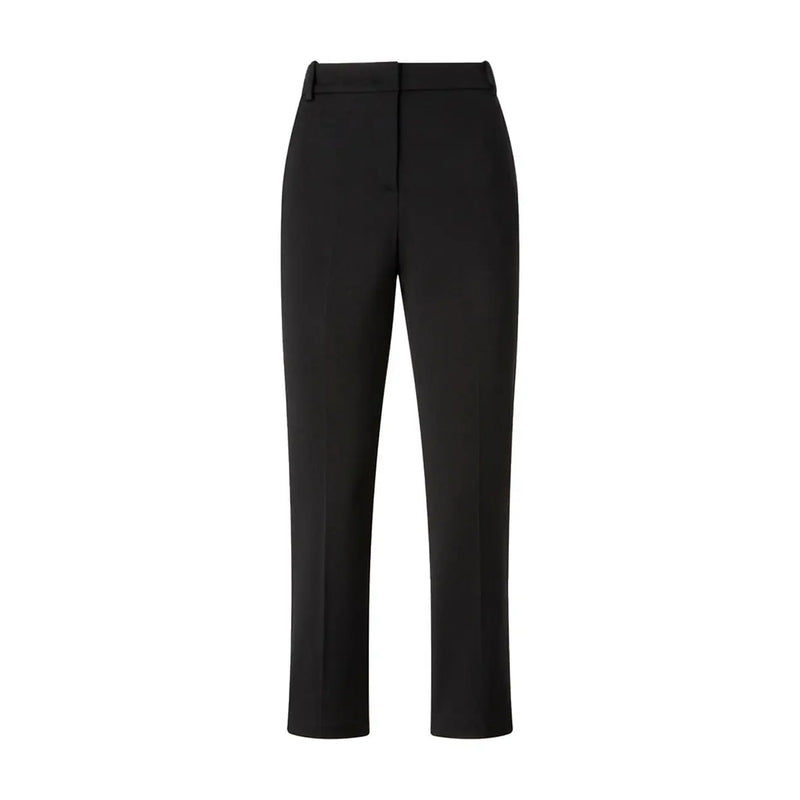 Pinko women black viscose tailored trousers with a sleek straight-leg cut and concealed waistband for spring summer