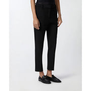Pinko women black viscose tailored trousers with slim fit sleek straight-leg cut and concealed waistband for spring summer