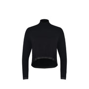 Pinko Schwarzer, kurzer Rollkragenpullover aus Wolle für Damen mit langen Ärmeln und dezent strukturiertem Saum