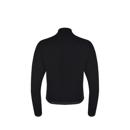 Pinko women black wool turtleneck knitwear sweater with ribbed hem and cuffs in long-sleeved design