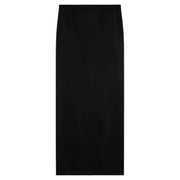 Pinko women black midi zip skirt with sleek smooth minimalist design from spring summer collection
