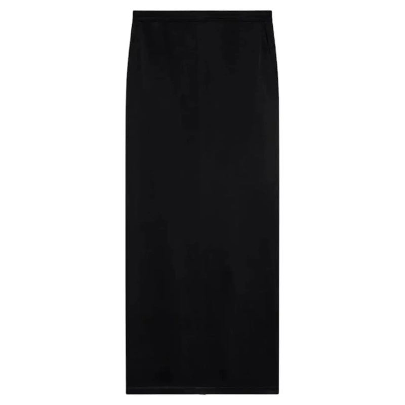 Pinko women black midi zip skirt with sleek smooth minimalist design from spring summer collection