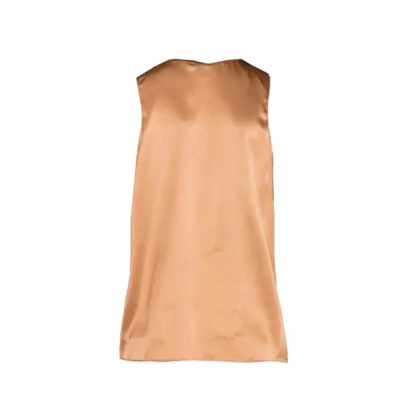 Pinko Women Brown V Neck Tank Top Spring Summer