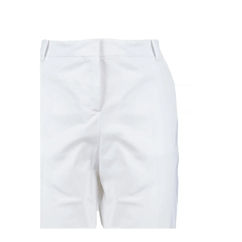 Pinko women white cotton tailored shorts with pockets featuring a clean structured design and subtle creases