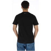 Plein sport black printed men’s t-shirt in 100% cotton with a small pareo logo tag at the neckline