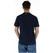 Navy blue Plein Sport men’s short sleeve t-shirt with a small black label at the neckline in lightweight fabric