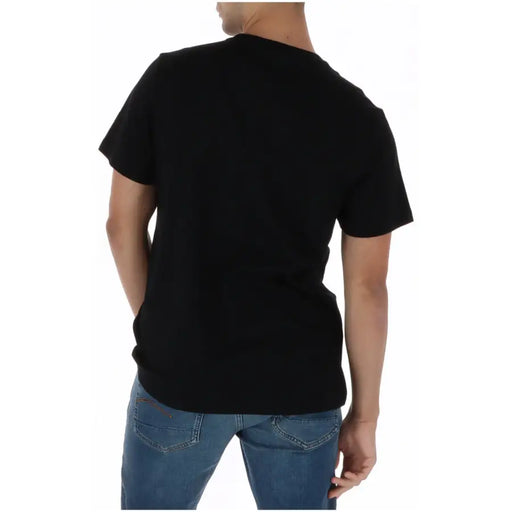 Psycho Bunny Herren-T-Shirt, schwarz, kurzärmelig, Baumwolle, Rundhalsausschnitt, für Freizeitkleidung, mt0200214
