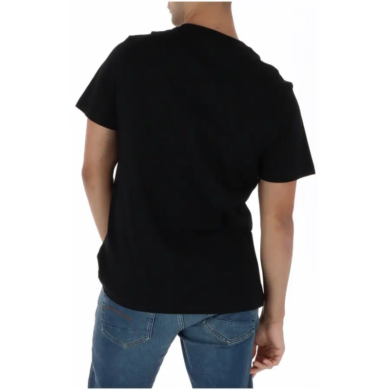 Psycho Bunny Herren-T-Shirt, schwarz, Baumwolle, Kurzarm, Rundhalsausschnitt, schlichtes Design, mt0200249