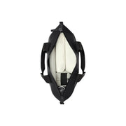 Rains women black tote bag mini in polyester with sleek minimalist design and cream-colored interior lining