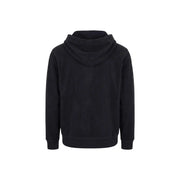 Schwarzes Ralph Lauren Herren-Sweatshirt aus Baumwollmischgewebe mit weichem, glattem Stoff und gerippten Bündchen im Kapuzenstil