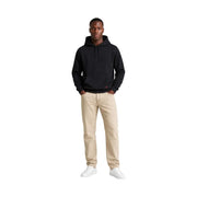 Ralph Lauren Herren-Sweatshirt aus schwarzem Baumwollmischgewebe mit dezentem rotem Logo auf der linken Brust im Hoodie-Stil