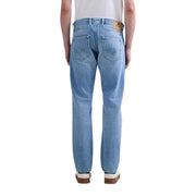 Replay Jeans Grover Herrenjeans in heller Waschung mit braunem Leder-Markenpatch, Ansicht von hinten