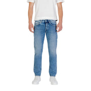 Jean Replay Light classique à coupe droite pour homme, bleu moyen, cinq poches, vue de face