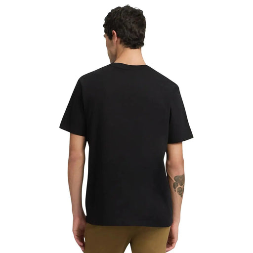 Replay men t-shirt black short-sleeved crew neck made of comfortable material for casual wear