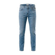 Replay Herrenjeans, hellblau, schmal geschnitten, aus Baumwoll-Stretch-Denim mit klassischem Fünf-Taschen-Design
