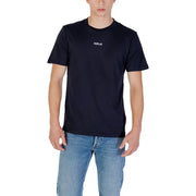 Black Replay men t-shirt featuring a small white logo on the chest, made from comfortable material for casual wear