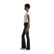 Replay Damen-Jeans mit Schlag in dunkler Waschung, schwarz, mit Reißverschlusstaschen, die von vorne sichtbar sind und sich für den Frühling eignen
