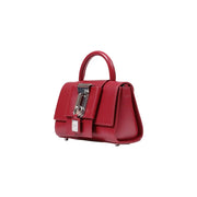 Replay womens red handbag synthetic material with vibrant leather look and polished silver-tone hardware 23x16x7cm