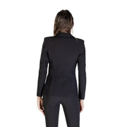 Women’s black tailored blazer with long V-neck lapel from Rinascimento Women collection