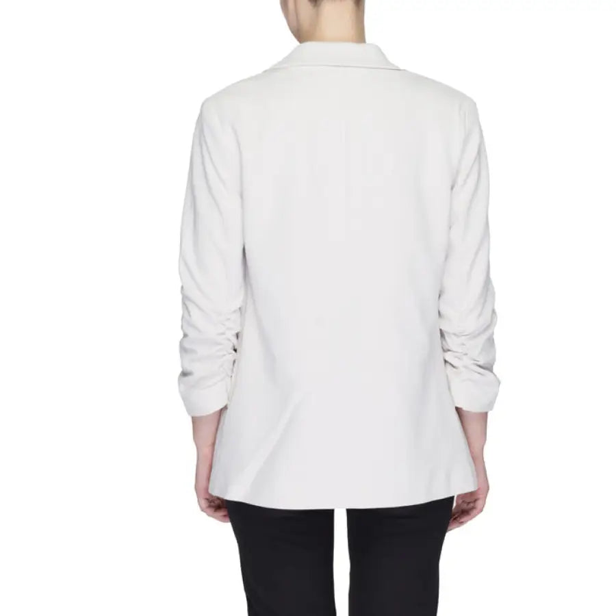 Urban style white cotton shirt by Only - Exclusive women’s blazer clothing collection