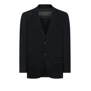 Rrd men blazer in black with a sleek tailored fit and two front buttons perfect for formal occasions
