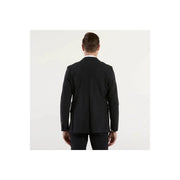 Schwarzer, taillierter Blazer für Herren mit elegantem, modernem Schnitt und dezenter Struktur aus Polyamid-Elastan (Slim Fit).
