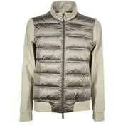 A sleek metallic silver quilted puffer vest with high collar in the RRD men green zip turtleneck jacket spring summer collection