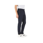 Dark navy slim-fit men trousers by rrd featuring sleek modern design and subtle side pockets