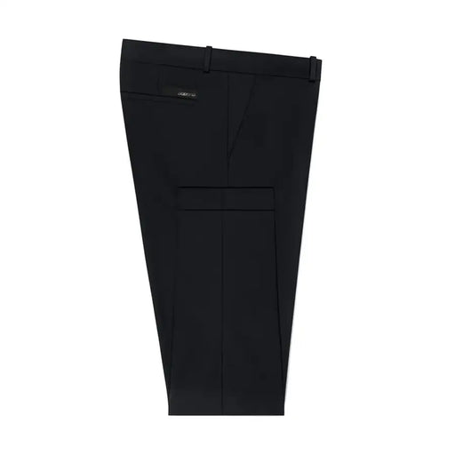 Rrd men trousers black formal tailored fit with subtle stitching details for a sleek professional look