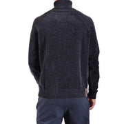 Pull à col roulé Rrd pour homme, gris foncé, en maille texturée avec poignets et ourlet côtelés, vue de face