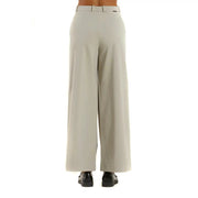 Beige rrd women trousers with a slim fit, made of white polyamide elastane, featuring a sleek tailored design and belt loops