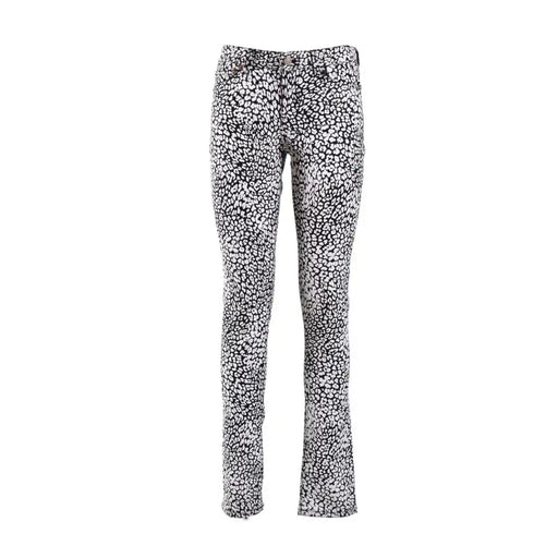 Saint Laurent white leopard print slim-fit womens denim jeans