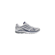 Saucony men sneakers grey textile progrid guide 7 with silver and navy mesh upper and synthetic overlays