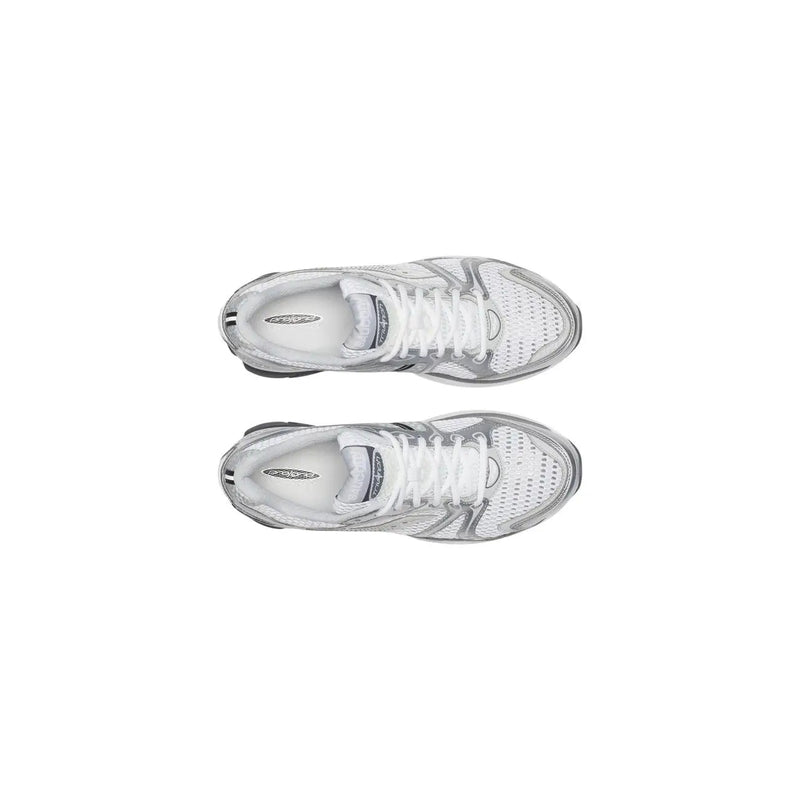 Saucony Weiße Herren-Sneaker Progrid Triumph 4 aus Synthetik mit weißem und silbernem Mesh-Gewebe und einem eleganten, modernen Design