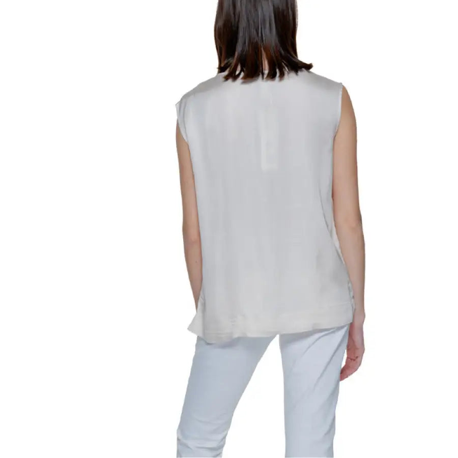Urban style sleeveless white top - Street One Women Blouse