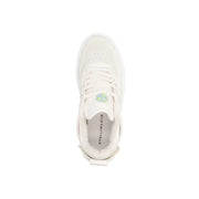Weiße Stella McCartney Leder-Sneaker zum Hineinschlüpfen für Damen mit perforiertem Obermaterial und klobiger Sohle