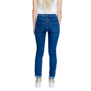 Blue denim high-waisted slim-fit jeans with rolled cuffs from Street One women spring summer collection