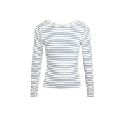 Morgan De Toi Black Striped Long Sleeve Sweater, stylishly designed for versatile wear