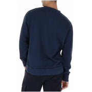 Marineblaues Baumwoll-Sweatshirt mit Rundhalsausschnitt für Herren von Superdry mit einem gedruckten Designmodell M2014483A