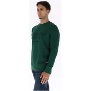 Superdry Grünes Herren-Sweatshirt aus Baumwolle mit dunkelgrünem Superdry & Co.-Logo auf der Vorderseite