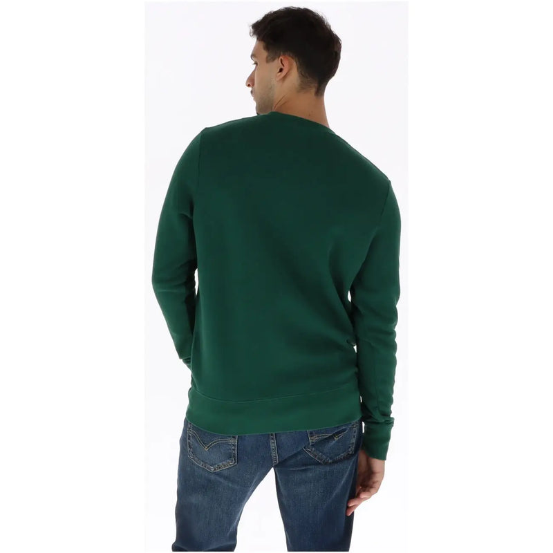 Dunkelgrünes, langärmeliges Baumwoll-Sweatshirt mit Rundhalsausschnitt für Herren von Superdry ideal für Freizeitkleidung