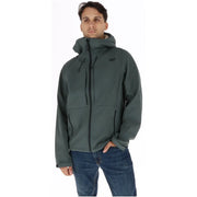 Superdry Grüner Herrenblazer aus Softshell-Polyester mit Kapuze, Frontreißverschluss und mehreren Reißverschlusstaschen