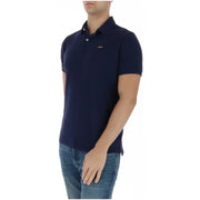 Marineblau Superdry Herren-Poloshirt mit kleinem, goldgesticktem Logo, Kurzarm, Baumwolle, M1110452A