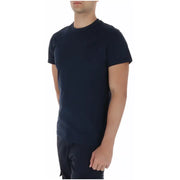 Marineblau Superdry Herren-T-Shirt mit kurzen Ärmeln und Rundhalsausschnitt aus Baumwolle für die Freizeit.