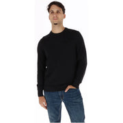 Timberland Schwarzer Baumwollpullover für Herren mit Rundhalsausschnitt und langen Ärmeln, Vorderansicht
