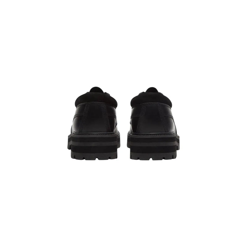 Timberland Schwarze Herren-Schnürschuhe aus Leder mit dicker Sohle und weichem Schaft für strapazierfähige Freizeitkleidung